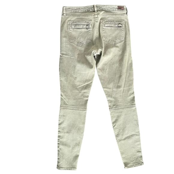 Paige Denim Jeans Size 29 Fatigue Green Olive Marley Skinny  Ankle Zip Moto - Picture 2 of 8
